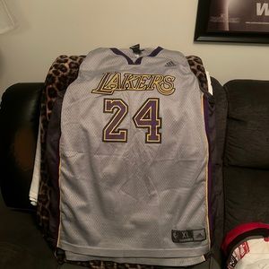 Adidas Kobe Bryant jersey black Gray purple and yellow On the side